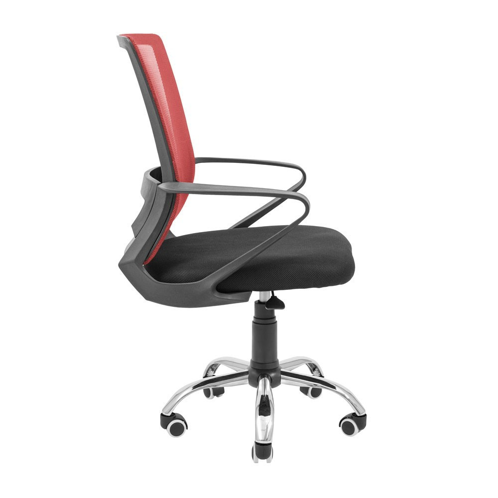 Офисное кресло руководителя Richman Robin Piastra Хром Черно-красный Днепр - изображение 3