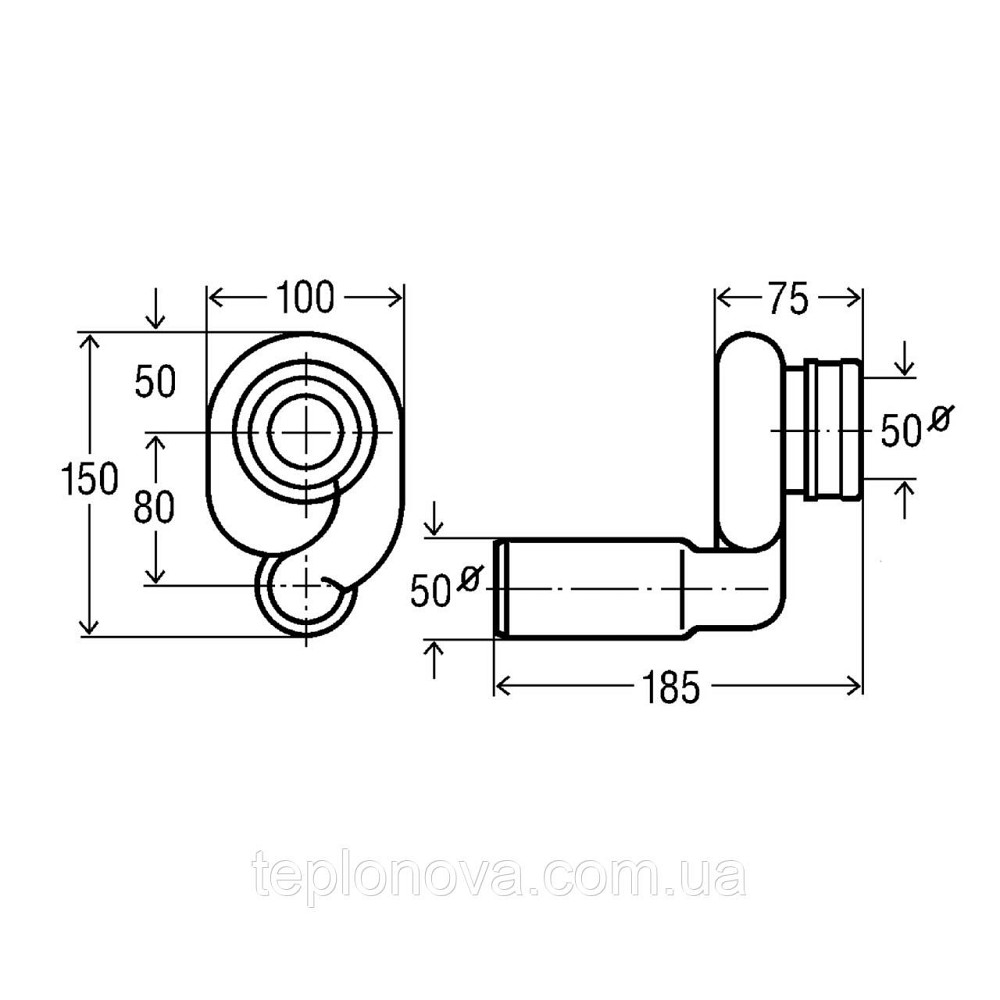 Сифон для писсуара боковой VIEGA пластик встроенный боковой 90° (жолтый) 492465 Черновцы - изображение 3