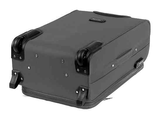 Валіза тканинна WINGS 1701 середня 64 см 2 колеса сіра Київ