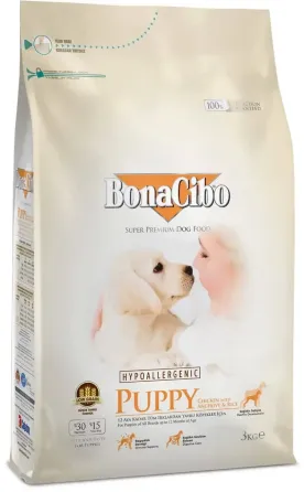 BonaCibo Puppy Chicken & Rice with Anchovy (Бонасібо Паппі курка рис і анчоуси) сухий корм для цуценят 15 кг. Запоріжжя