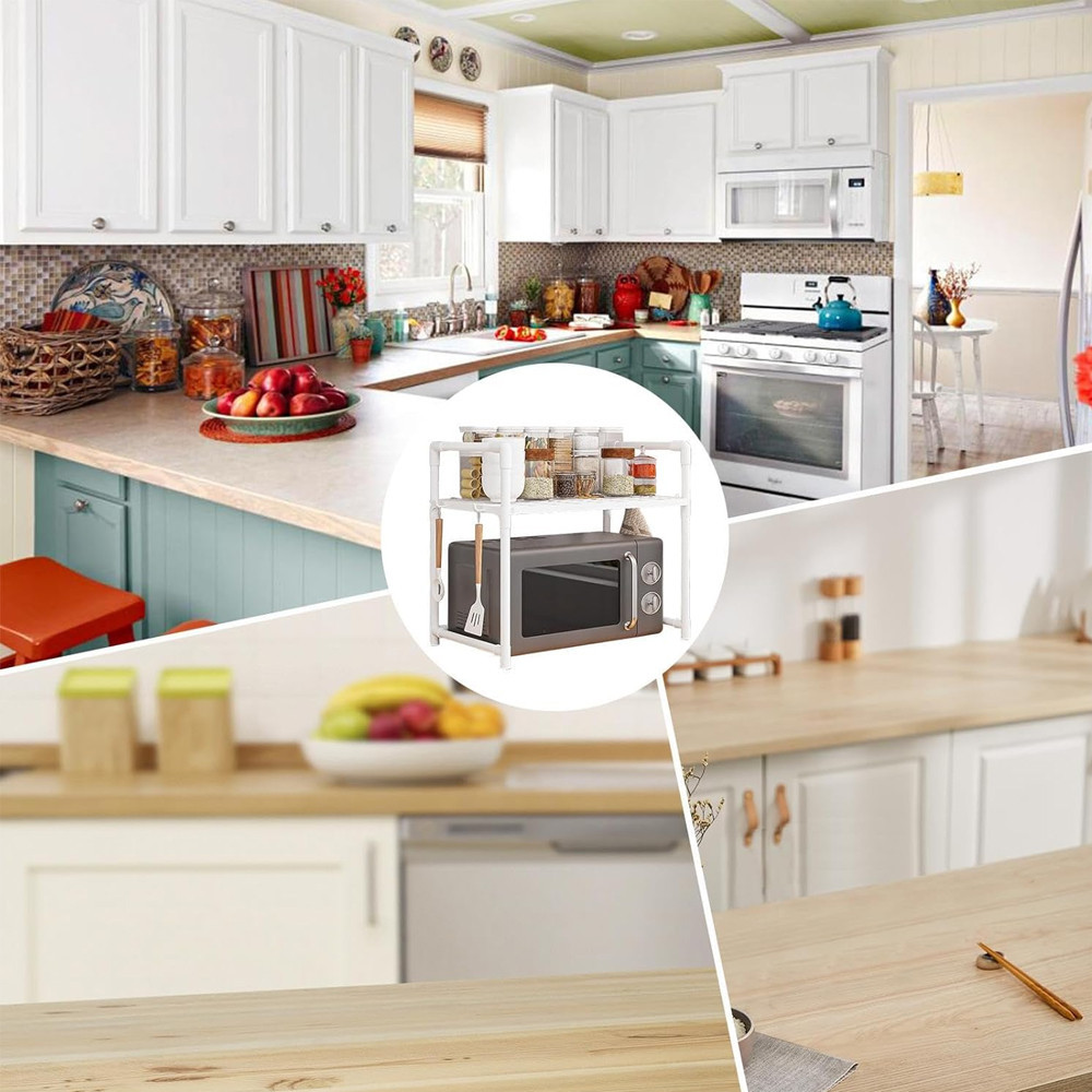 Подставка для микроволновки на 1 ярус 51х27х50.5см,Белая SBR Киев - изображение 5