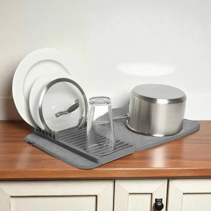 Сушилка для посуды из микрофибры складная, компактная, легкая, универсальная для кухни и удобного хранения. Одесса - изображение 1