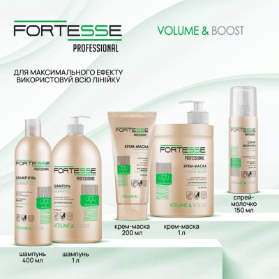 Маска для волос Fortesse Professional Volume & Boost 200 мл (4823115500212) Винница - изображение 6