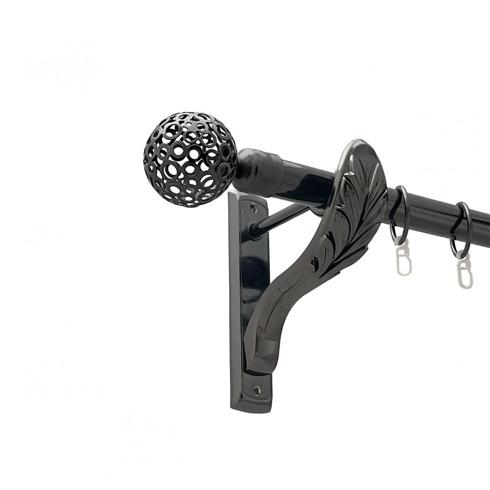 Карниз Orvit Савона металевий однорядний ретро гладка труба кільце металеве Онікс 25 мм 160 см (00-00021459) Львів - фото 1