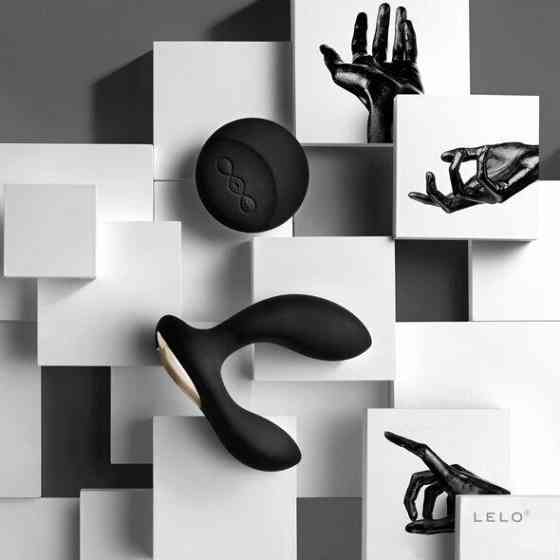 Масажер простати LELO Hugo Black, 2 мотори, пульт ДК, керування рухом Sex Aura Київ