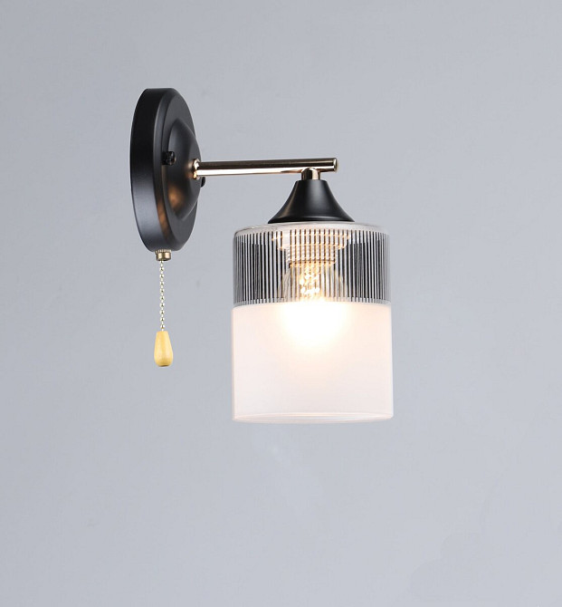 VALESO Бра з одним плафоном A4409/1W (Чорний+Золото) Коломия - фото 1