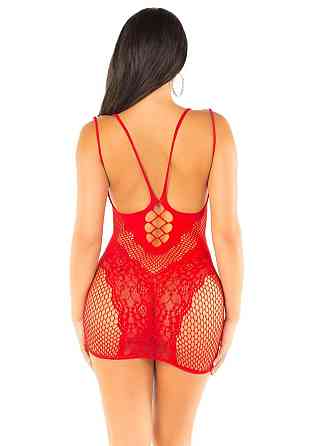 Платье Leg Avenue Lace and Net Mini Dress with Dual Strap One Size, Red Sex Aura Киев