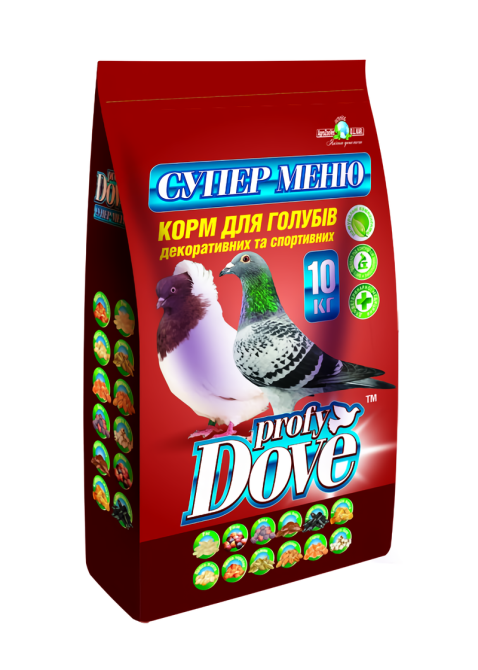 Корм Профі Дав СУПЕРМЕНЮ для спортивних та декоративних голубів, 10 кг Вінниця - фото 1