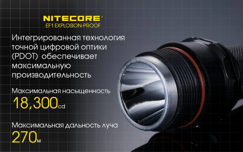 Потужний вибухозахищений ліхтар Nitecore EF1 830лм (3 режими) Вінниця - фото 10