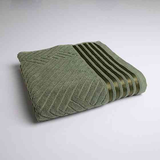 Комплект махровых полотенец SOFT 2шт GM Textile 50х90см, 70х140см 500г/м2 (Хаки) Сумы