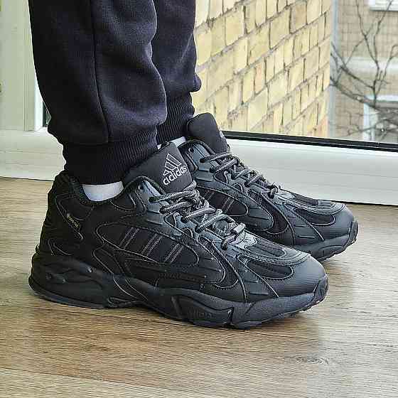 Зимние Мужские Кроссовки Adidas GORE-TEX Черные с МЕХОМ Адидас Гортекс Термо (размеры: 41,42,43,44,45) Днепр
