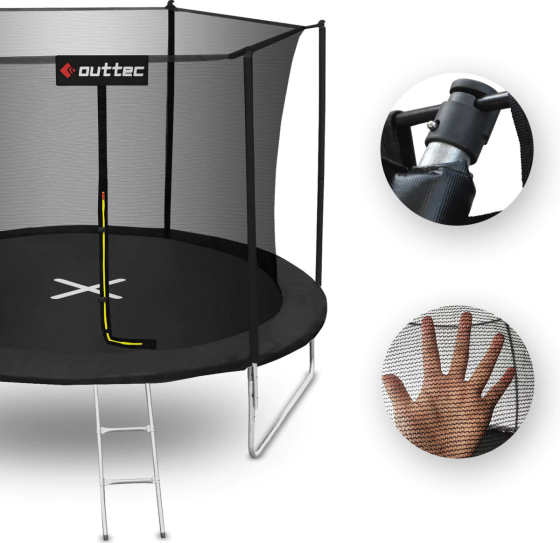 Батут OUTTEC Inside Net  з внутрішньою сіткою 8 футів 252 см чорний Київ