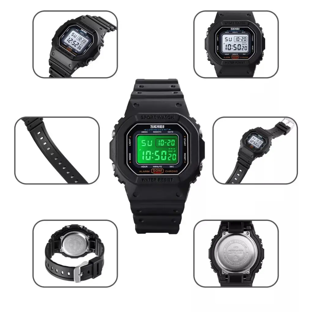 Дитячий наручний годинник Skmei 1608 (Чорний) Вінниця - фото 7