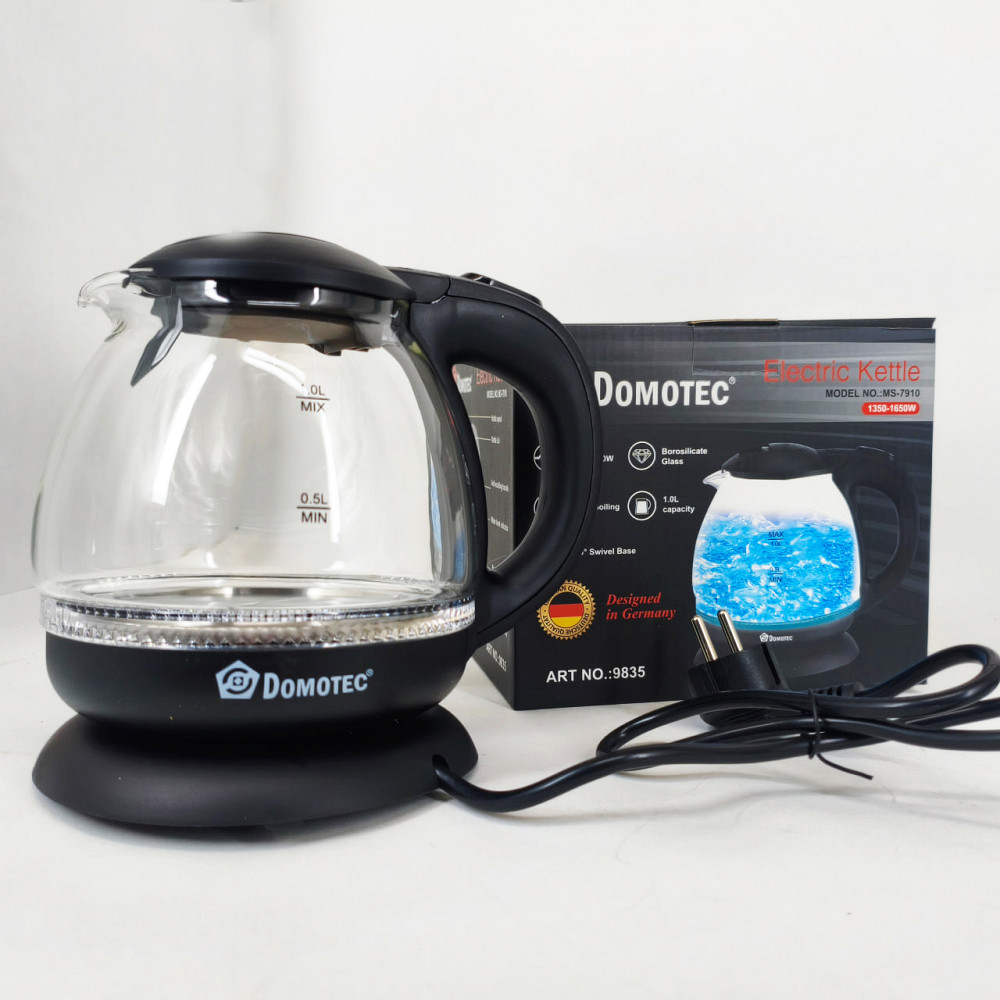 Електричний чайник з високою потужністю Domotec MS-7910 1л 1650Вт, Скляний електрочайник для кухні OP-50 Івано-Франківськ - фото 4