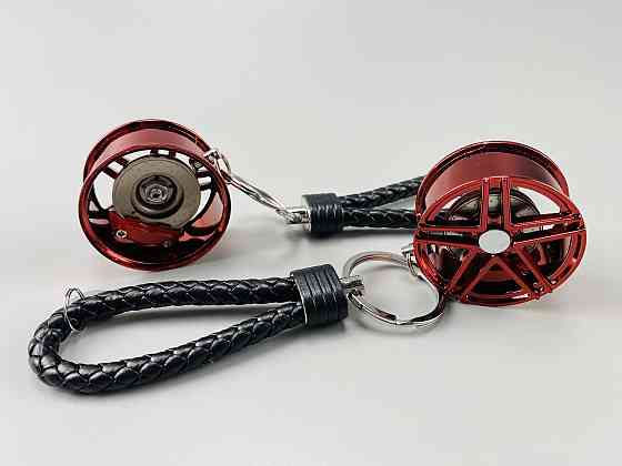 Брелок автомобільний диск колеса диск гальмівний + супорт, брелок на ключі для водія, брелок металевий на авто ключі Мукачево