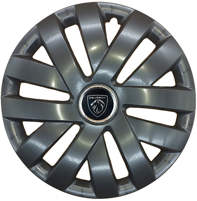 Автомобильные модельные колпаки R15 SJS Peugeot NEW 315 4шт, чёрные Киев - изображение 1