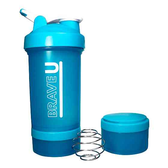 Shaker with containers 3 in 1 - 600ml (Blue) Луцьк
