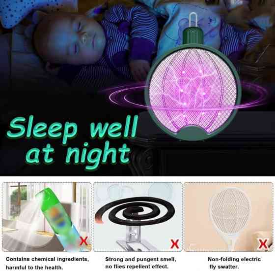 Електрична мухобійка-пастка 3 в 1 з УФ-лампою Вінниця