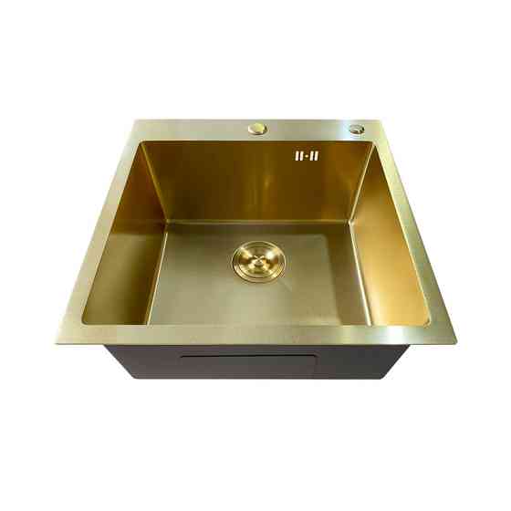 Мийка Mixxus MH5050 Micro Decor з нержавіючої сталі матове золото (3.0/0.8) MI8214 Харків