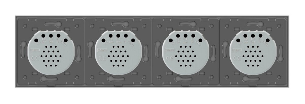 Розумний сенсорний ZigBee вимикач 8 сенсорів (2-2-2-2) Livolo сірий (VL-C708Z-15) Коломыя - изображение 5