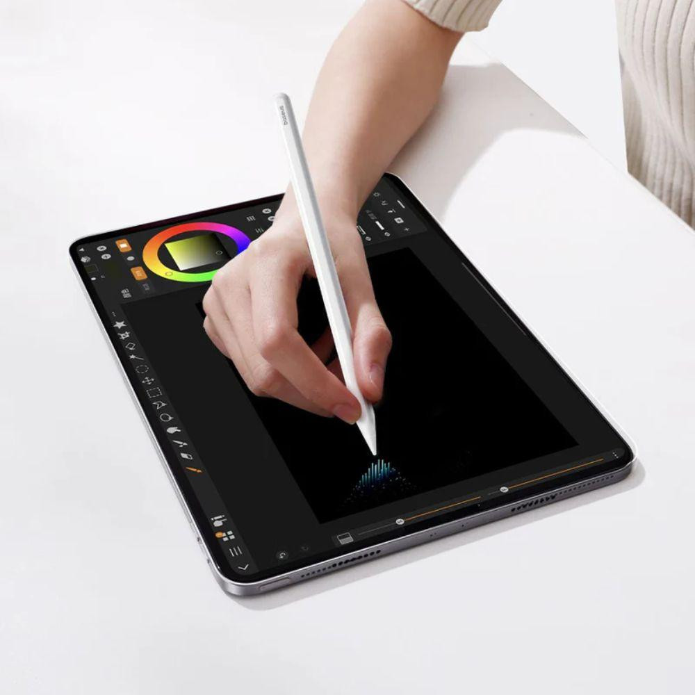 Стилус Baseus Smooth Writing PS3 Pro 360° Touch Operation Wired Charging Stylus Moon White (With Type-C*1 Cable and Tip*1) Одеса - фото 7