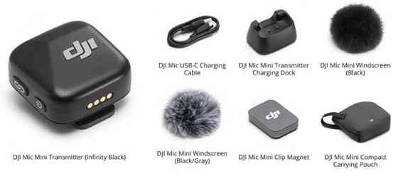 Передатчик радиосистемы DJI Mic Mini Infinity Black (CP.RN.00000431.01) Киев