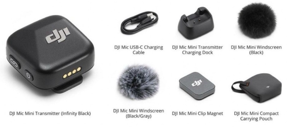 Передатчик радиосистемы DJI Mic Mini Infinity Black (CP.RN.00000431.01) Киев - изображение 1