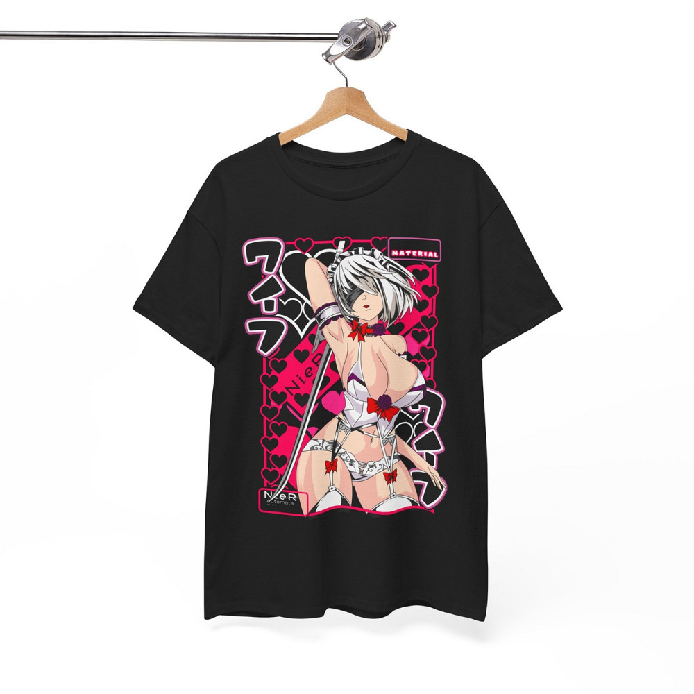 Футболка з аніме принтом Аніме Кйбер Пунк Ніер оверсайз (S/M/L) Чорний AnimeJ0212 Дніпро - фото 8