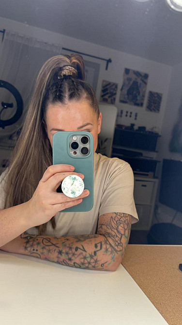 Хвіст накладний каштаново-русявий 60 см прямий довгий, шиньйон на липучці для швидкого нарощування коричневий з меліруванням Київ - фото 7