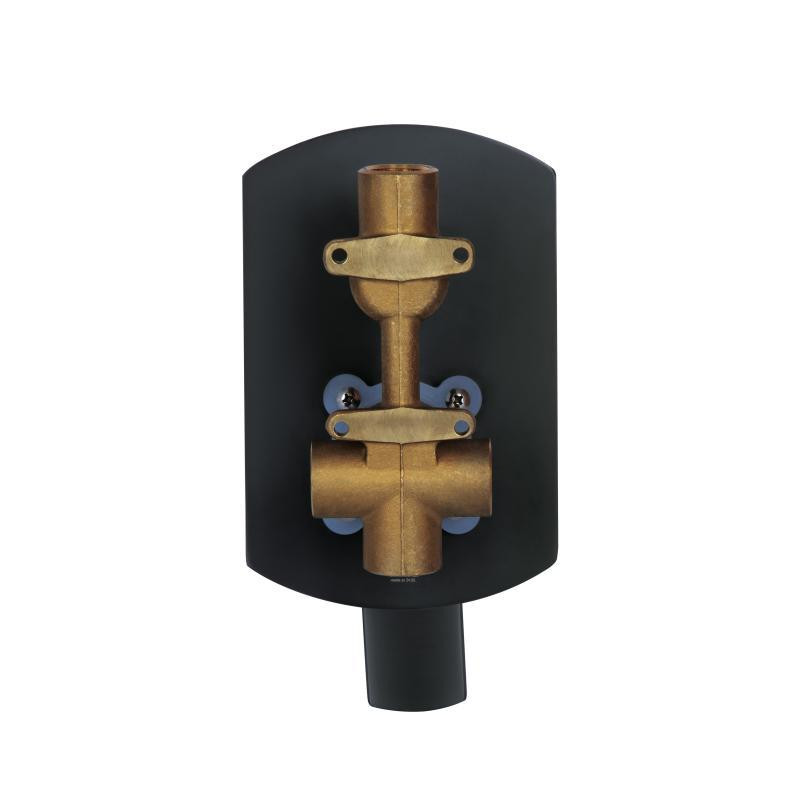 Душевая система из латуни Qtap Slavonice скрытого монтажа на два потребителя Gunmetal Black PVD Харьков - изображение 5