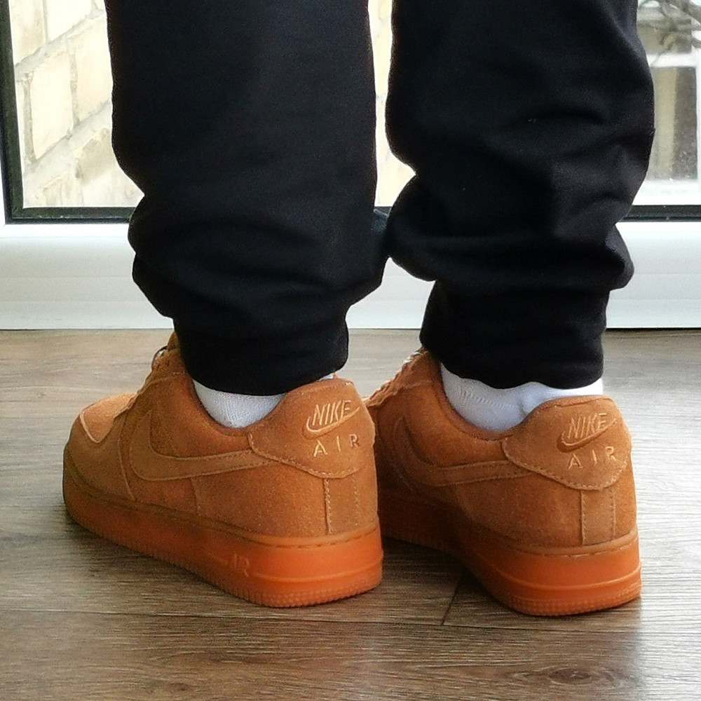 Кроссовки Nike Force Рыжие Женские Форсы Замшевые Коричневые Найк (размеры: 37,38,39,40,41) Днепр - изображение 5