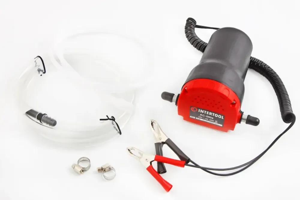 Насос вакуумний 12В Intertool 60Вт (для відкачки масла/диз. палива) Вінниця - фото 1