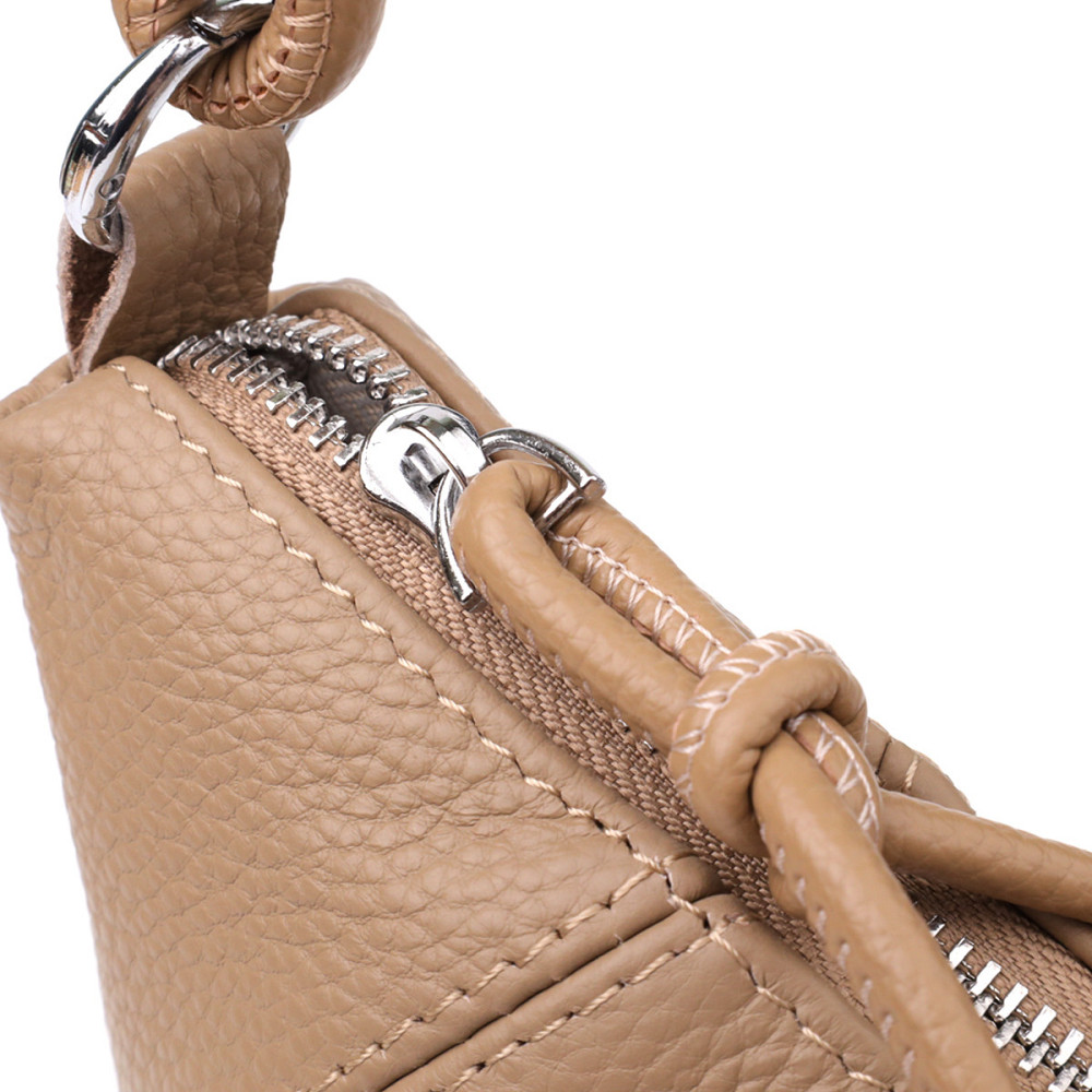 Стильна жіноча напівкругла сумка з натуральної шкіри Vintage 22933 Бежевий Київ - фото 5