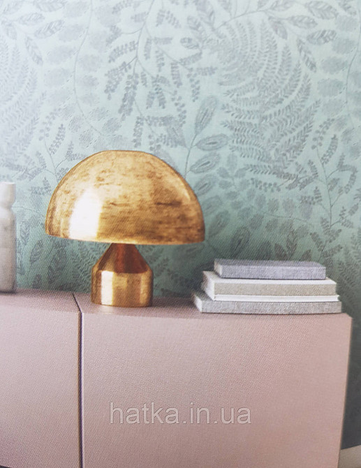 Обои виниловые на флизелине AS creation The Bos 0.53х10 листья ветки серебристые на мятном зеленом Киев - изображение 1