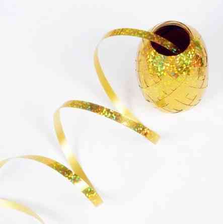 Лента для шариков с голограммой 5 мм на 10 м золотистый Киев