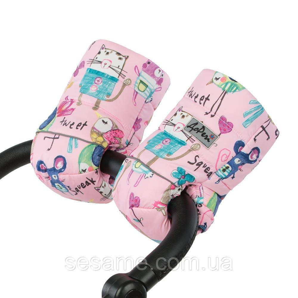 Муфта на натуральной овчине Рисунки на Розовом фоне Харьков - изображение 1