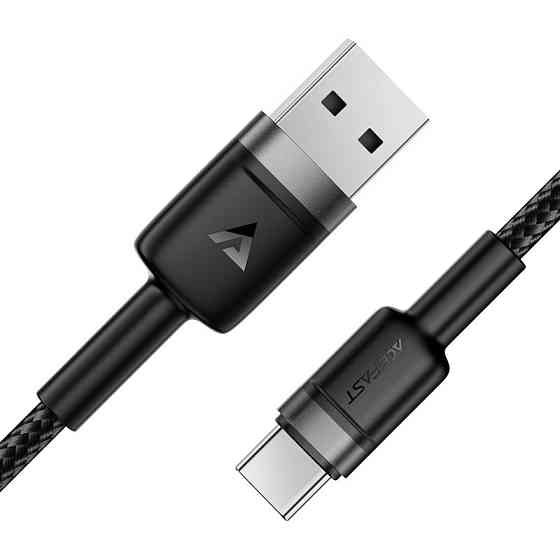 Кабель USB 2.0 AM-Type-C M, 1.2 м, 60W aluminum alloy Black, C22-04 Acefast Вінниця