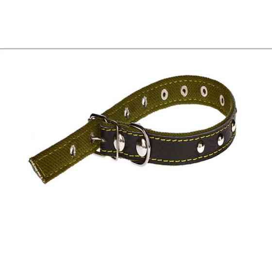 Нашийник 2071 20мм "Економ" Х / Б подвійний "Х / Б + шкіра" покращений Вінниця