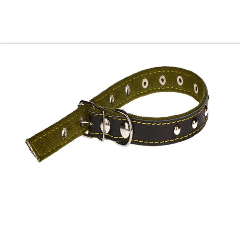 Нашийник 2071 20мм "Економ" Х / Б подвійний "Х / Б + шкіра" покращений Вінниця - фото 1