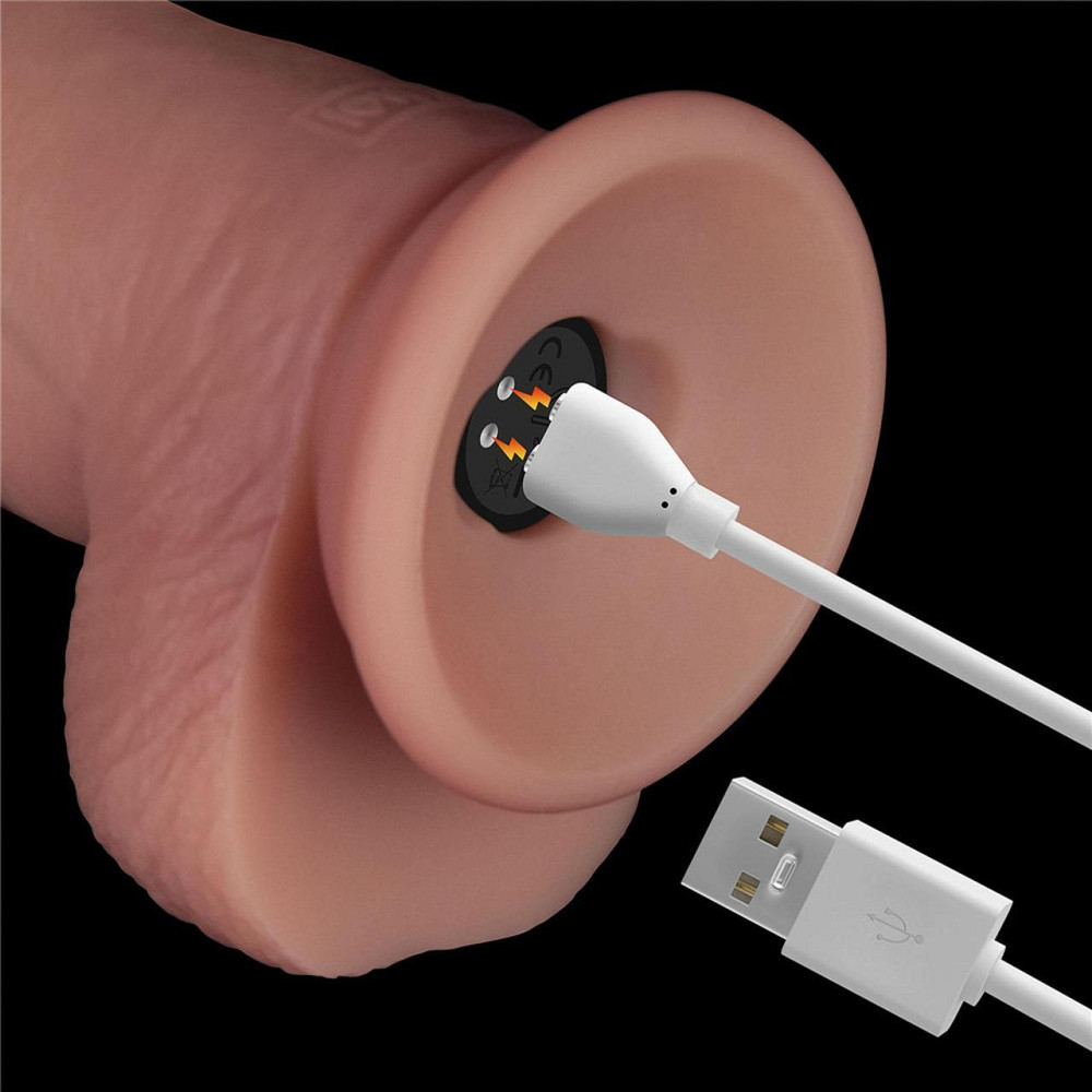 Реалистичный вибратор - Vibrating Sliding Skin Pro II Dual Layer Silicone Dong 8.5