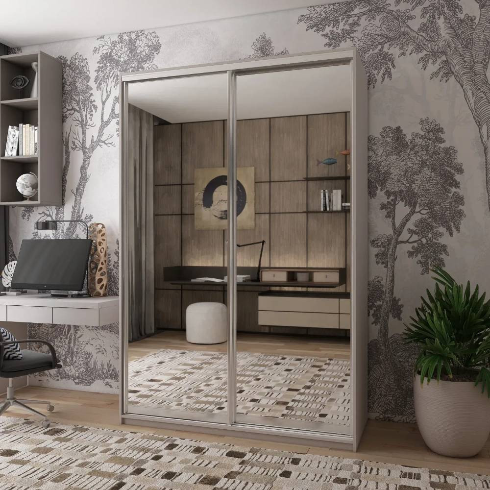 Шкаф-купе Doros Сити Лайт Кашемир 2 зеркала 120х60х225 (80736341) Днепр - изображение 1