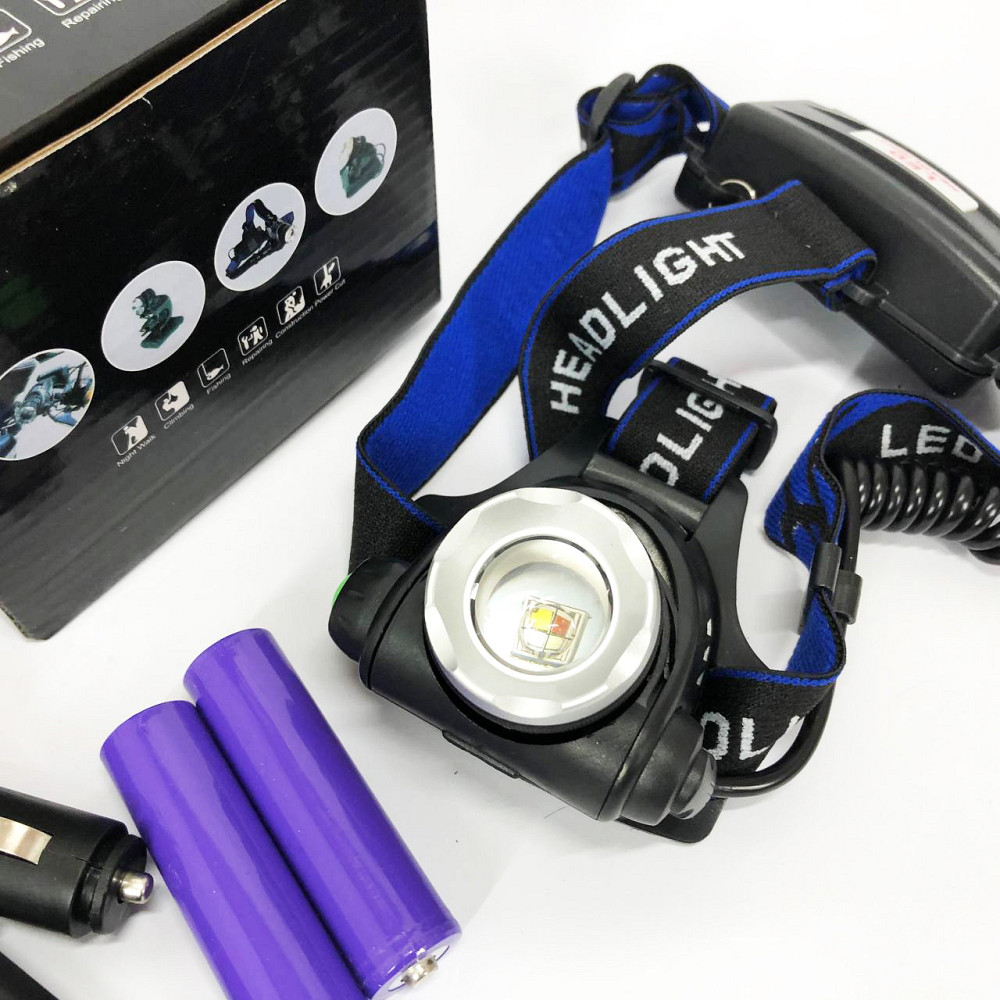 Ліхтар на голову акумуляторний світлодіодний потужний, Потужний налобний ліхтар для риболовлі AV-82 Львів - фото 5