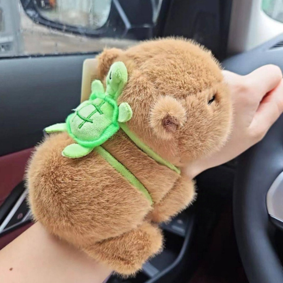 Мягкая игрушка браслет на руку Капибара с рюкзачком 15 см Киев - изображение 1