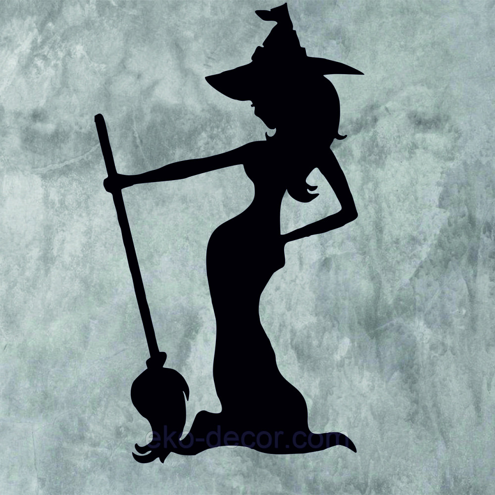 Декоративне настінне Панно «Ведьма», Декор на стіну 70*41 см, Чорний Київ - фото 9