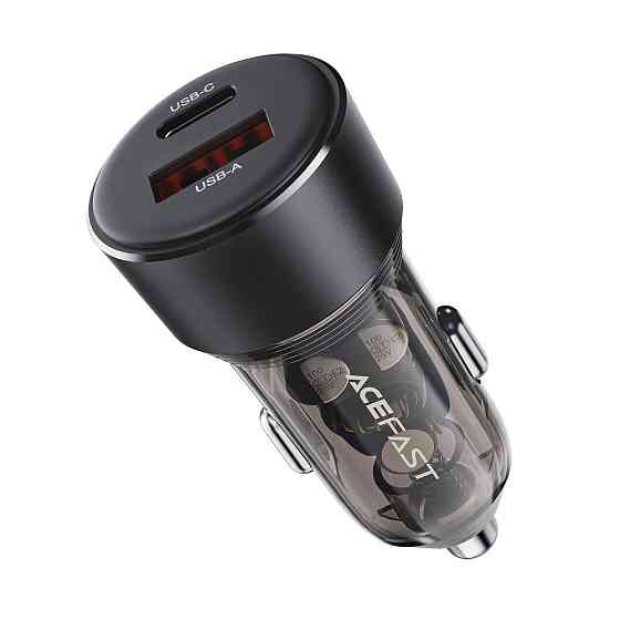 Автомобільний зарядний пристрій ACEFAST B12 60W (USB-A+USB-C) dual-port car charger Black Одеса
