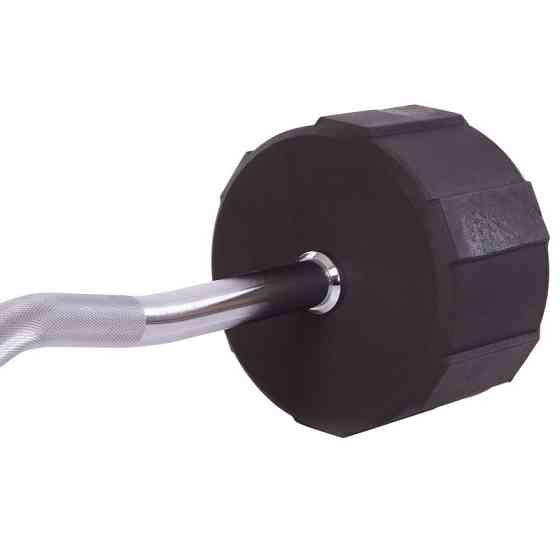 Штанга фиксированная изогнутая полиуретановая LI NUO 3623-50 длина 122 см 50 кг Киев