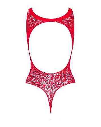 Ажурный бодистокинг с эффектом шнуровки Obsessive B120 teddy red S/M/L, красный Sex Aura Киев