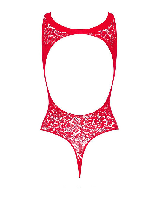 Ажурный бодистокинг с эффектом шнуровки Obsessive B120 teddy red S/M/L, красный Sex Aura Киев - изображение 6