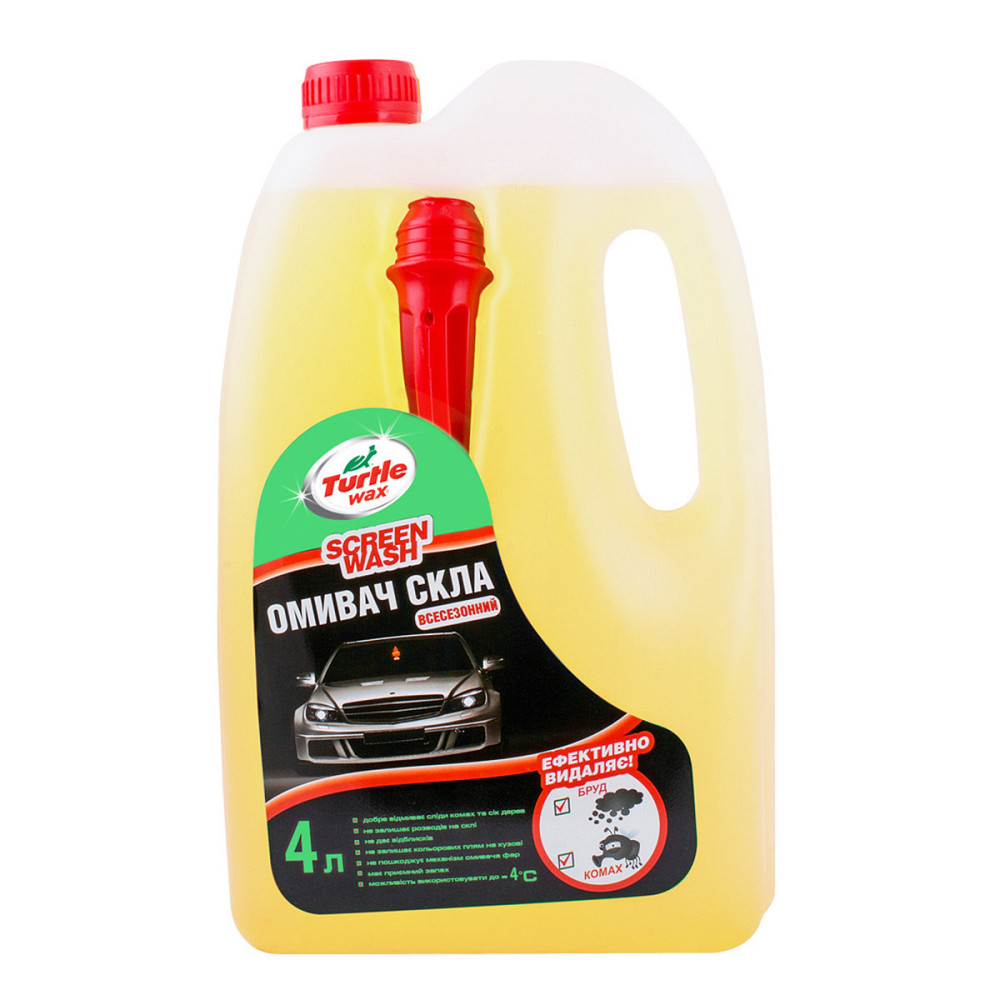 TURTLE WAX S4045 — Омивач скла всесезонний -4 °C 4 л | Готова рідина для очищення скла та фар Ковель - фото 1