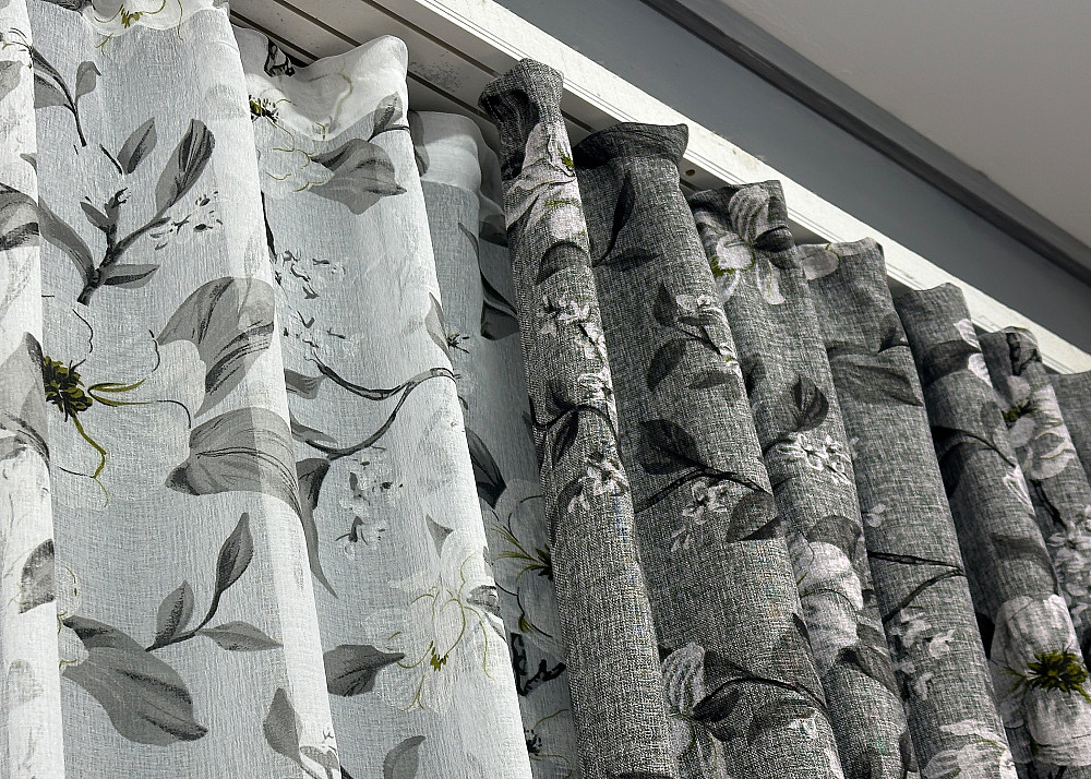 Комплект штор VR-Textil Лен Прованс 200х265 2шт и Тюль 500х265 1724ш-1681т Серый с белым 71-104/6 Киев - изображение 7